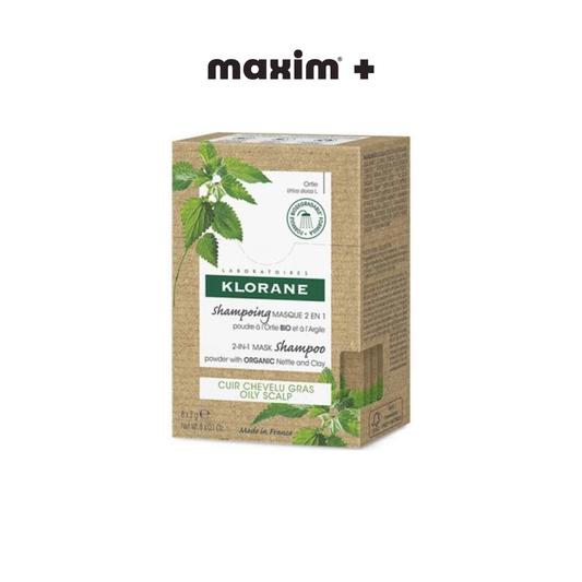 KLORANE Mask Shampoo 2 IN 1 Ortie Λιπαρό Τριχωτό 8x3g
