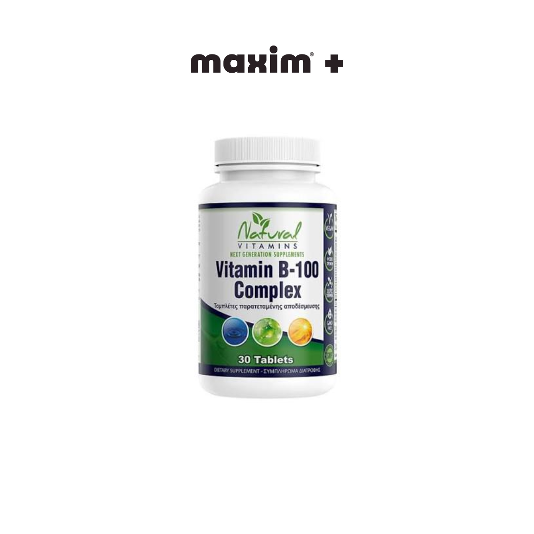 Natural Vitamins B-100 Complex, 30tabs