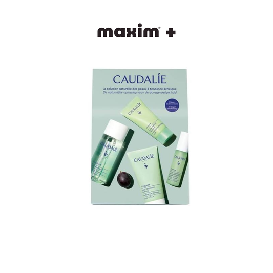 Caudalie Vinopure Starter Kit με Purifying Gel Cleanser Καθαριστικό Προσώπου, 30ml, Purifying Toner Φροντίδα κατά των Ατελειών, 50ml, Blemish Control Salicylic Serum, Ορός Προσώπου, 10ml & Moisturizing Mattifying Fluid Ενυδατική Κρέμα, 15ml, 1σετ