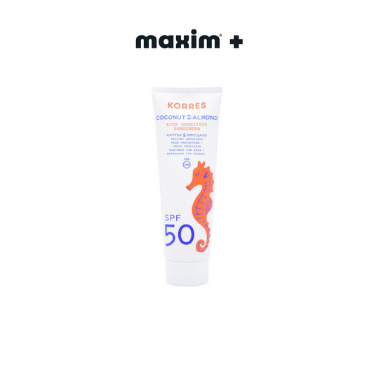 Korres Coconut & Almond Kids Sensitive Sunscreen SPF50 Παιδικό Αντηλιακό Καρύδα & Αμύγδαλο με Υψηλή Προστασία 250ml
