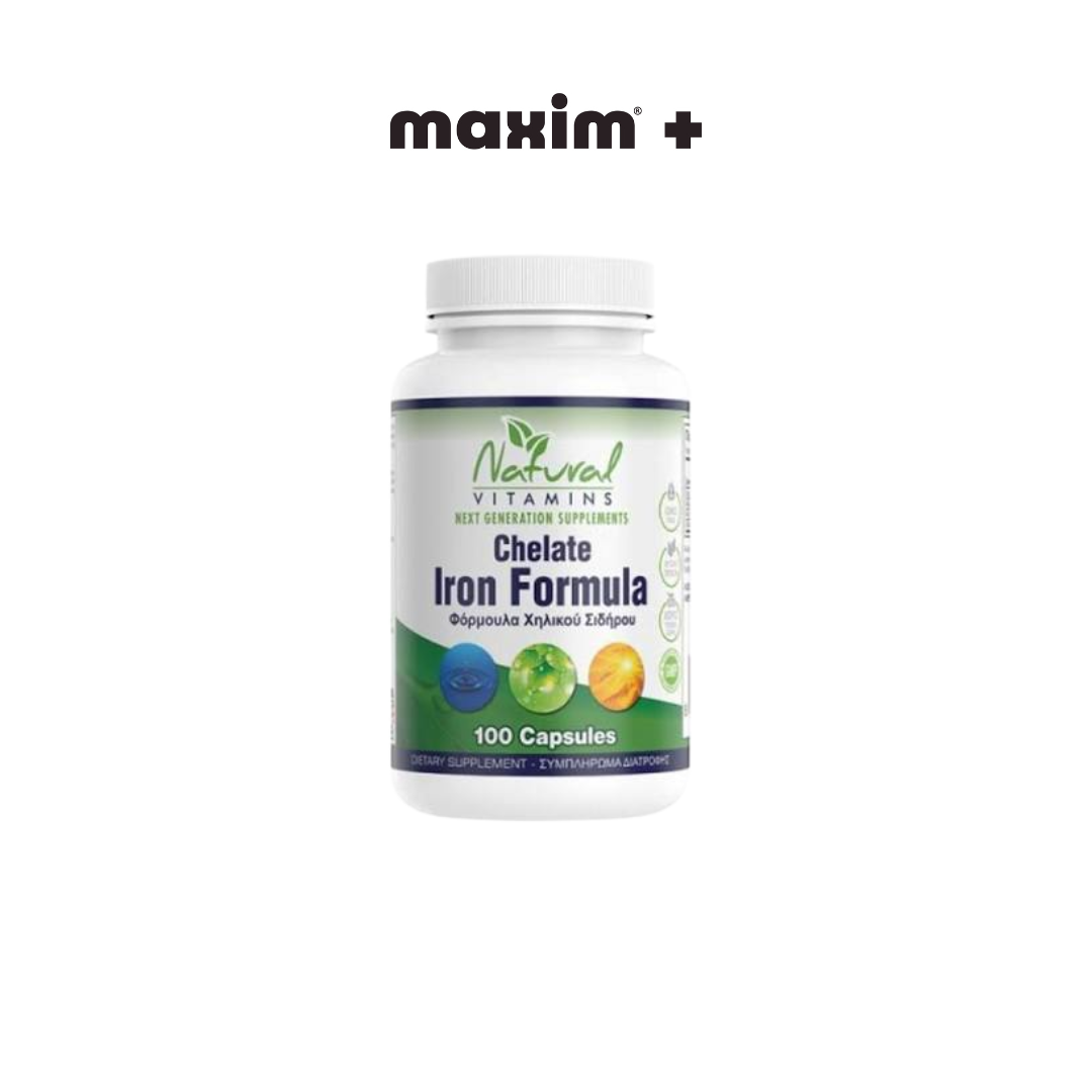 Natural Vitamins Chelate Iron Formula, 100caps