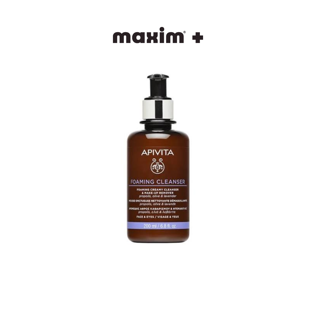 Apivita Cleansing Foam Face & Eyes Κρεμώδης Αφρός Καθαρισμού για Πρόσωπο & Μάτια με Ελιά & Λεβάντα, 200ml