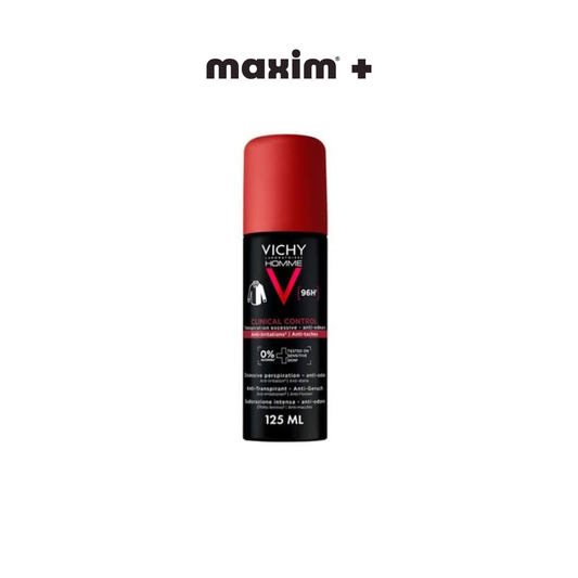 Vichy Homme Clinical Control 96h Ανδρικό Αποσμητικό Σπρέι για 96 Ώρες Προστασίας, 125ml Vichy