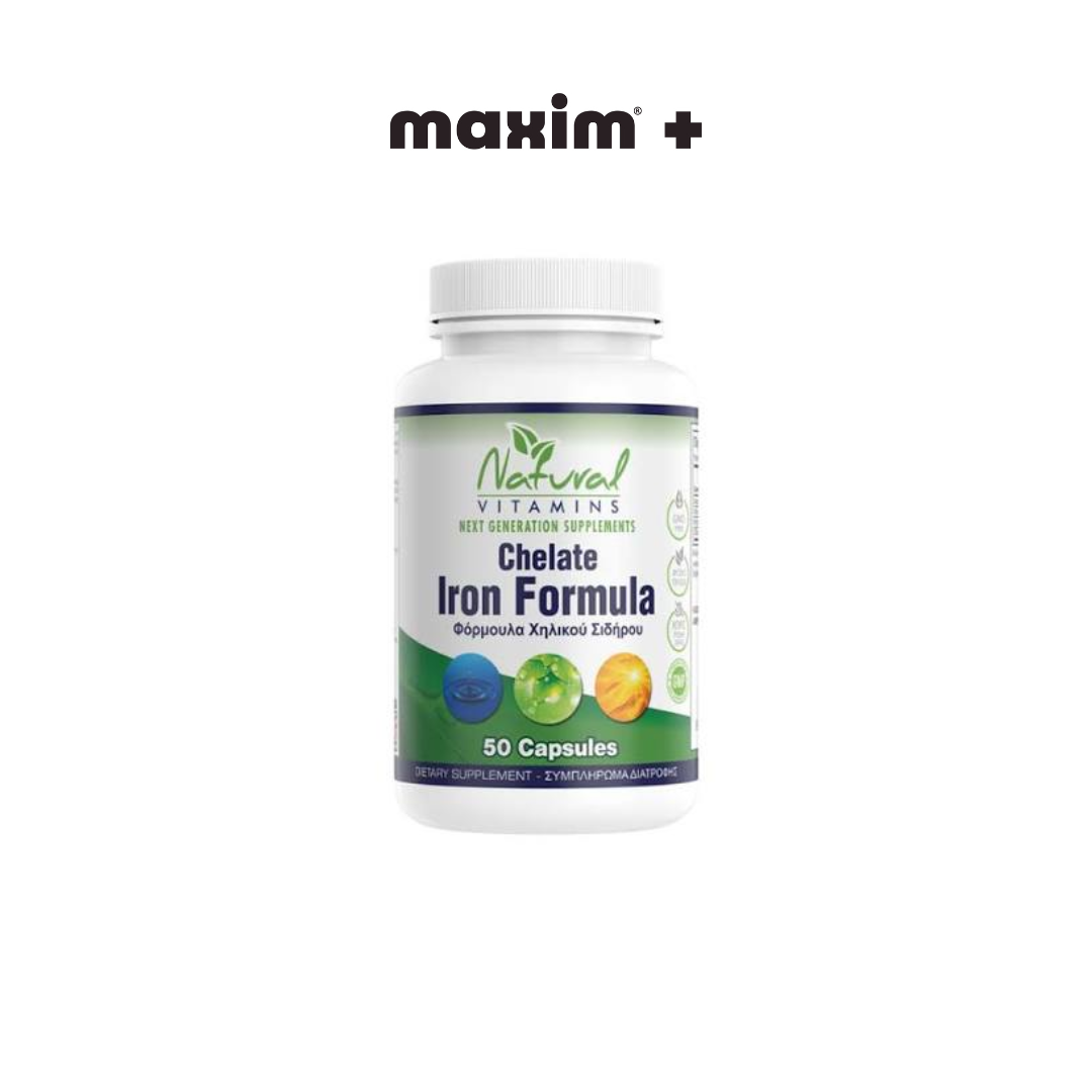 Natural Vitamins Chelate Iron Formula, 50caps