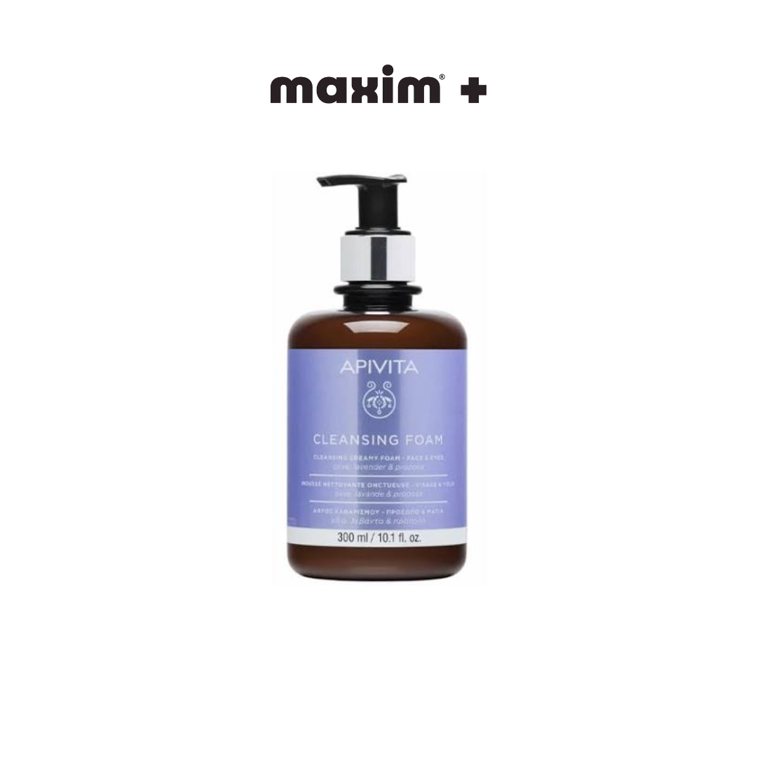 Apivita Cleansing Foam Κρεμώδης Αφρός Καθαρισμού για Πρόσωπο & Μάτια, 300ml