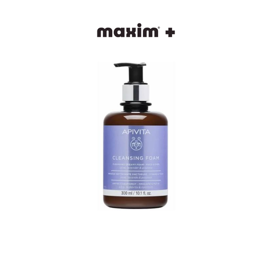 Apivita Cleansing Foam Κρεμώδης Αφρός Καθαρισμού για Πρόσωπο & Μάτια, 300ml
