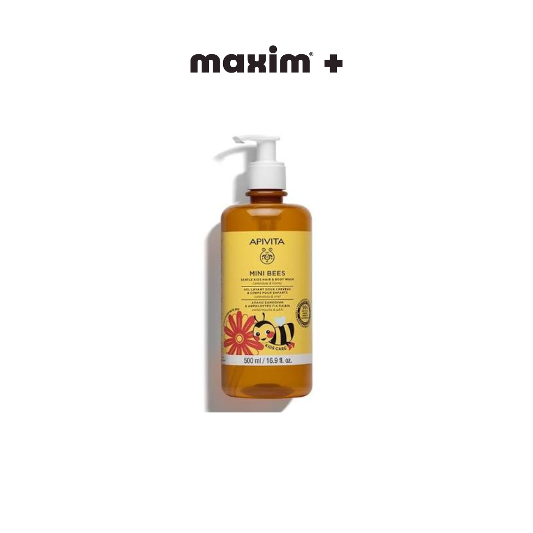 Apivita Mini Bees Απαλό Σαμπουάν & Αφρόλουτρο για Παιδιά με Καλέντουλα & Μέλι, 500ml