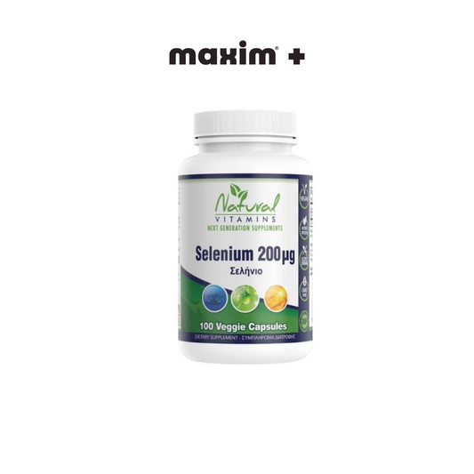 Natural Vitamins Selenium 200μg, 100veg.caps