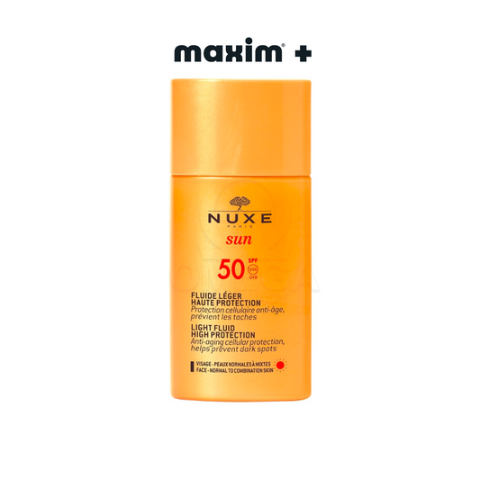 Nuxe Sun Face Cream Light Fluid High Protection Spf50, Αντιηλιακή Κρέμα Προσώπου 50ml