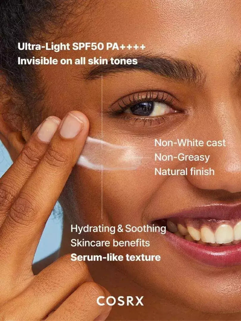 COSRX Ultra-Light Invisible Sunscreen SPF50+/PA++++ – Αντηλιακή Κρέμα Προσώπου με Διάφανη Υφή (50ml)
