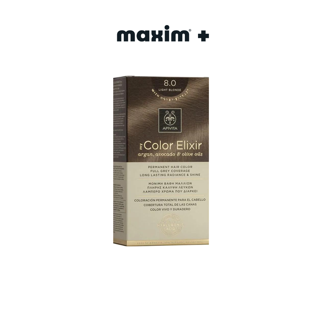 Apivita My Color Elixir 8.0, Βαφή Μαλλιών Ξανθό Ανοιχτό 1τμχ