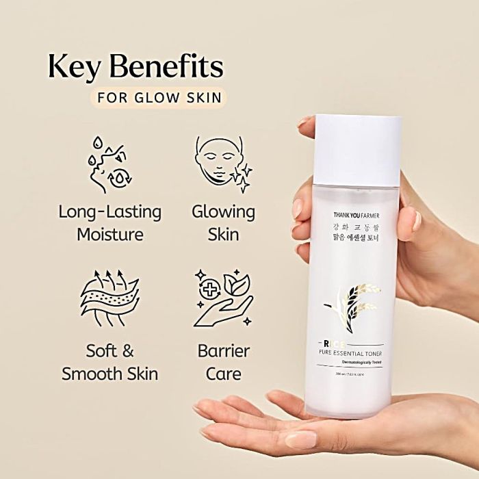 Thank You Farmer – Rice Pure Essential Toner Τονωτική Λοσιόν με Εκχύλισμα Ρυζιού | 200ml
