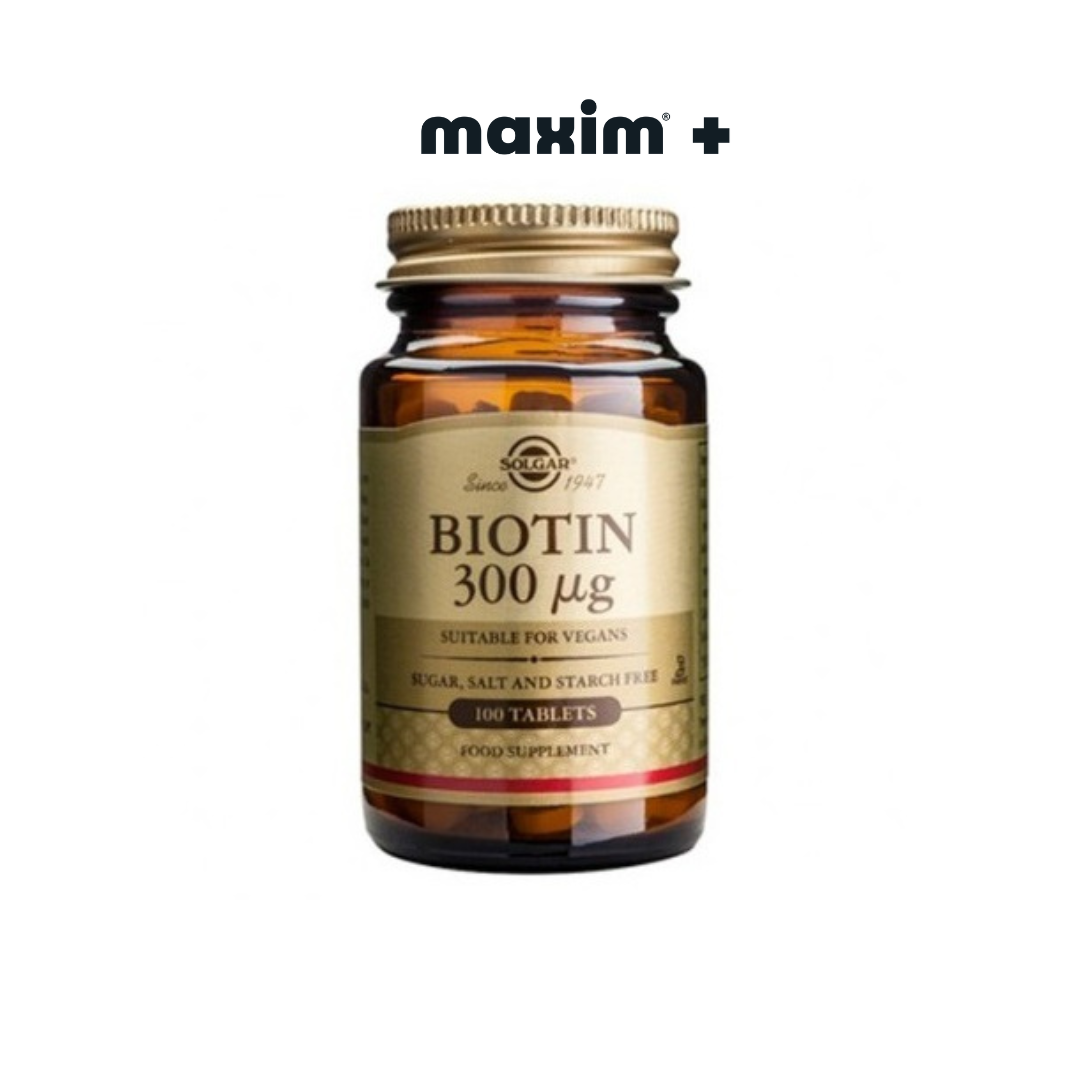 Solgar Biotin 300μg Συμπλήρωμα Διατροφής με Βιοτίνη