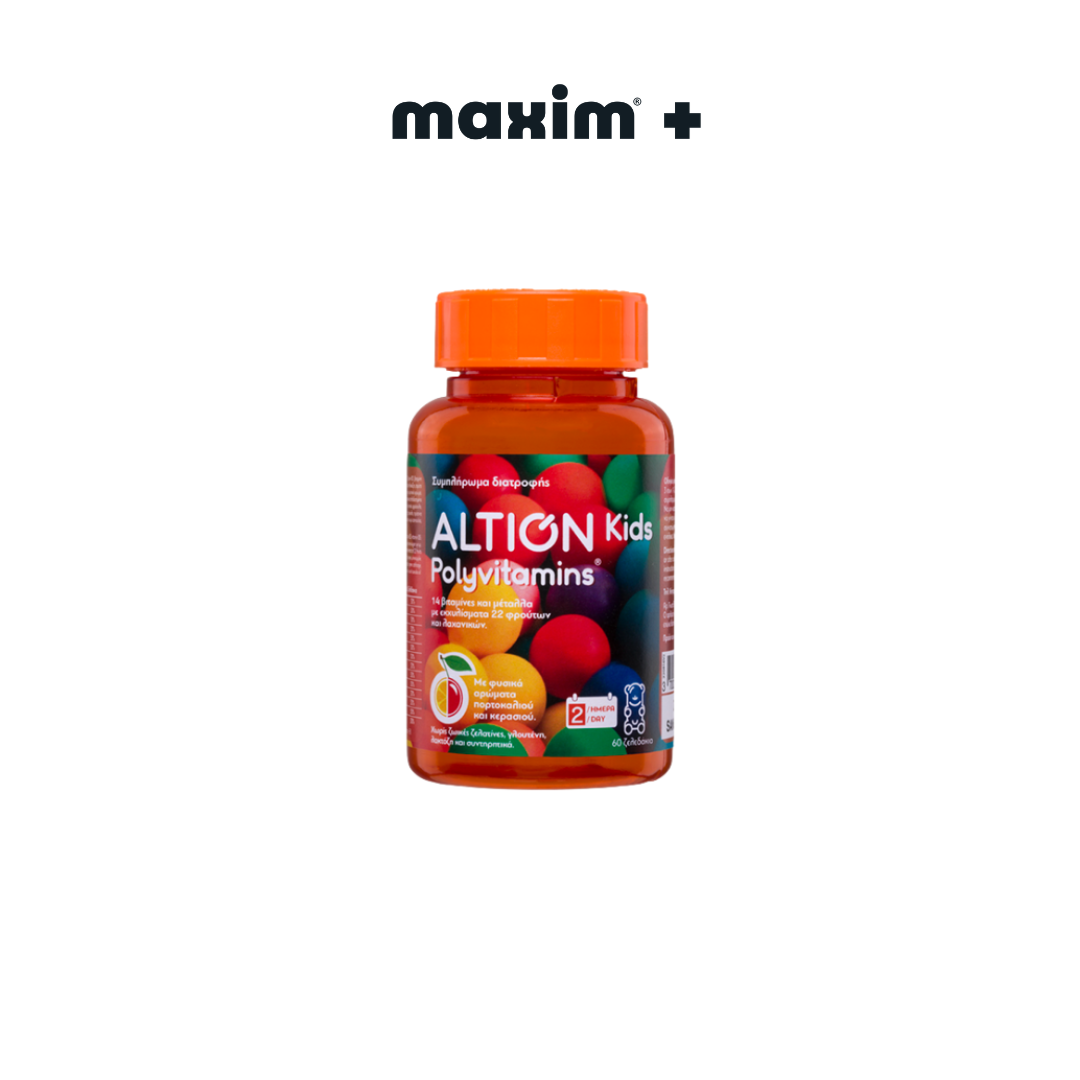 Altion Kids Polyvitamins Συμπλήρωμα Διατροφής για Παιδιά 3 Ετών και Άνω 60 Μασώμενα Ζελεδάκια