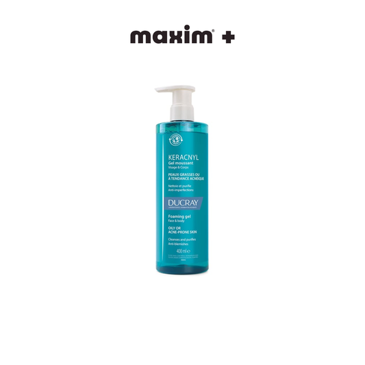Ducray Keracnyl Foaming Gel for Face & Body Αφρίζον Ζελ Καθαρισμού για Δέρμα με Τάση Ακμής για Πρόσωπο & Σώμα, 400ml