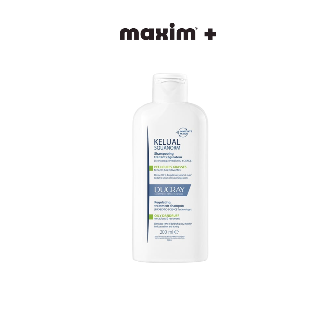 Ducray Kelual Squanorm Oily Dandruff Ρυθμιστικό Σαμπουάν Θεραπείας για Λιπαρή Πιτυρίδα, 200ml