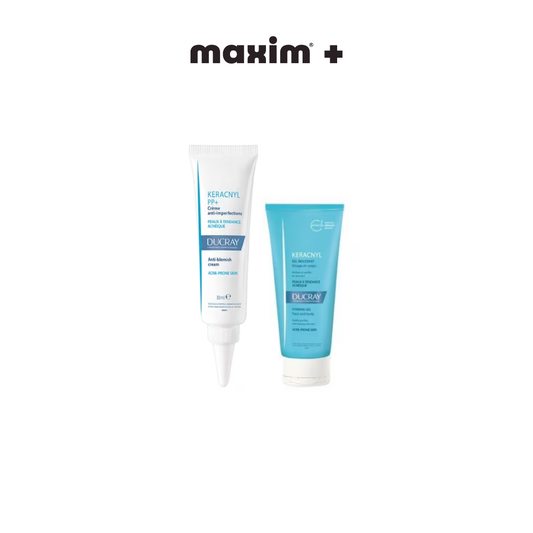 Ducray Promo Keracnyl Gel Καθαρισμού Προσώπου /Σώματος για Λιπαρές Επιδερμίδες 40ml & Keracnyl PP+ Anti Blemish Cream 30ml