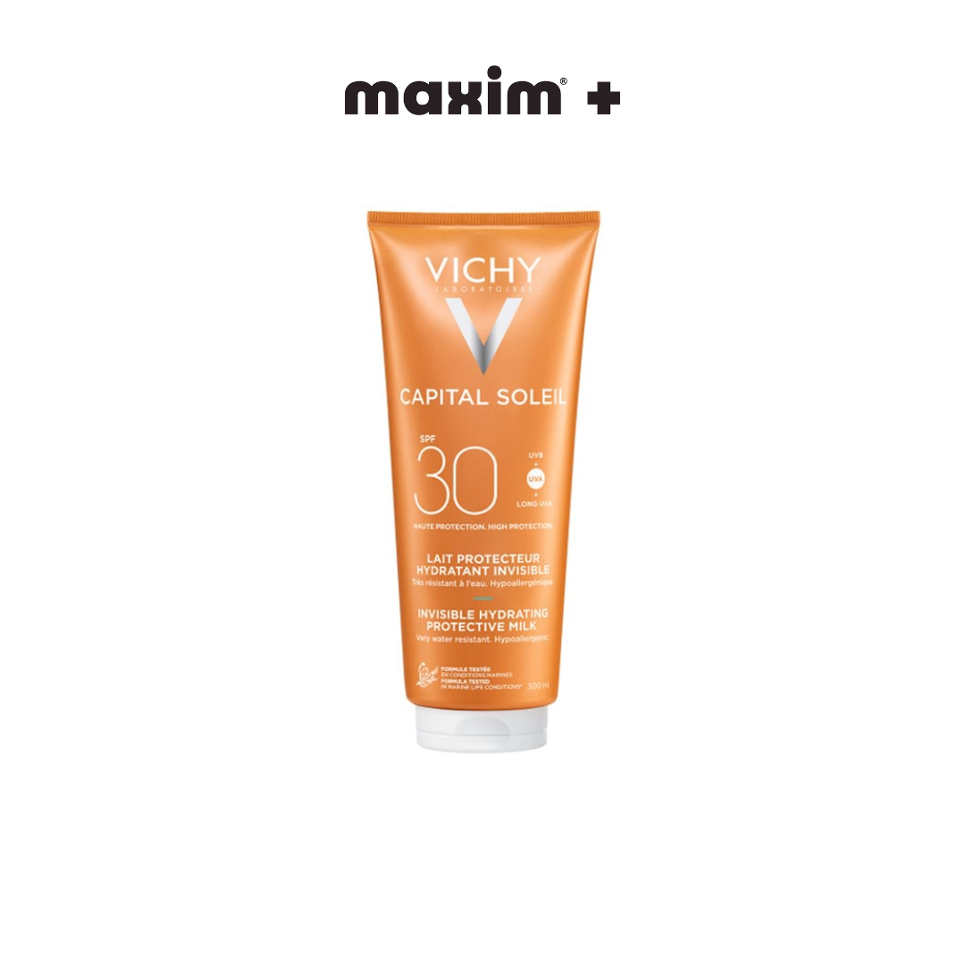 Vichy Capital Soleil SPF30 Invisible Hydrating Protective Milk Αόρατο Ενυδατικό Αντηλιακό Γαλάκτωμα, 300ml