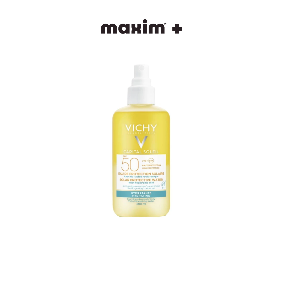 Vichy Capital Soleil Protective Water Hydrating SPF50 Αντηλιακό Νερό Υψηλής Προστασίας με Υαλουρονικό Οξύ 200ml