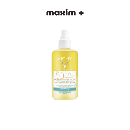Vichy Capital Soleil Protective Water Hydrating SPF50 Αντηλιακό Νερό Υψηλής Προστασίας με Υαλουρονικό Οξύ 200ml