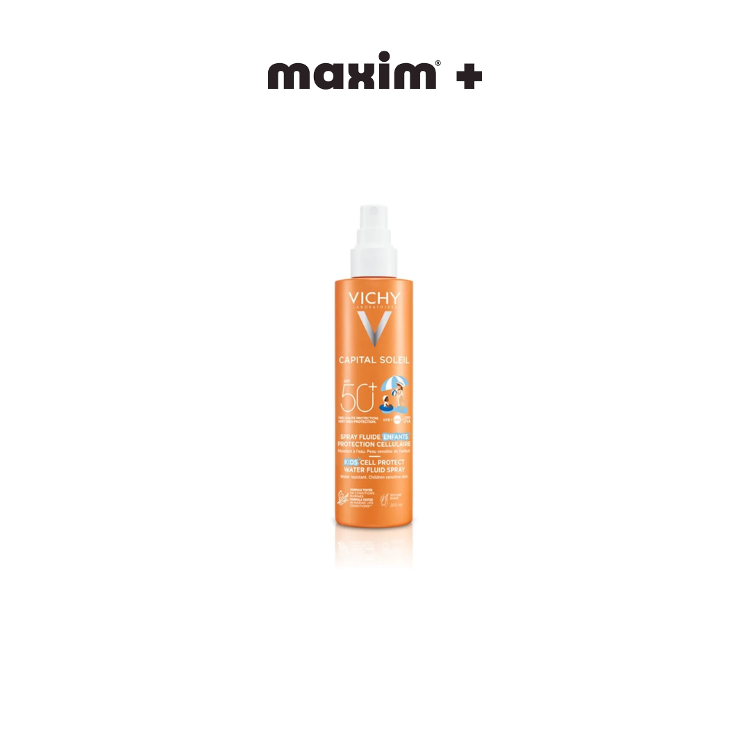 Vichy Capital Soleil Cell Protect Water Fluid Spray SPF50+ Παιδικό Αντηλιακό Σπρέι για Πρόσωπο & Σώμα, 200ml