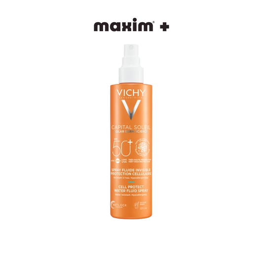 Vichy Capital Soleil Cell Protect Γαλάκτωμα Spray SPF50+ Με Λεπτόρρευστη Υφή για Πρόσωπο και Σώμα 200ml