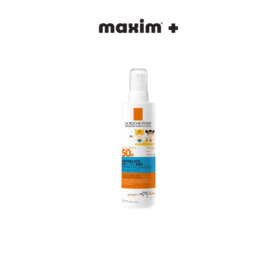 La Roche-Posay Anthelios UVMUNE 400 Dermo-Pediatrics Invisible Spray SPF50+ Παιδικό Αντηλιακό Σπρέι για Ευαίσθητο & με Τάση Ατοπίας Δέρμα, 200ml
