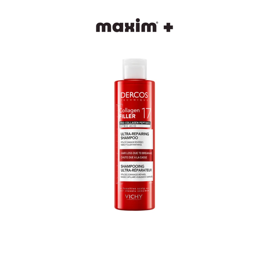 Vichy Dercos Collagen 17 Filler Ultra-Repairing Shampoo - Έξτρα- Επανορθωτικό Σαμπουάν, 200ml