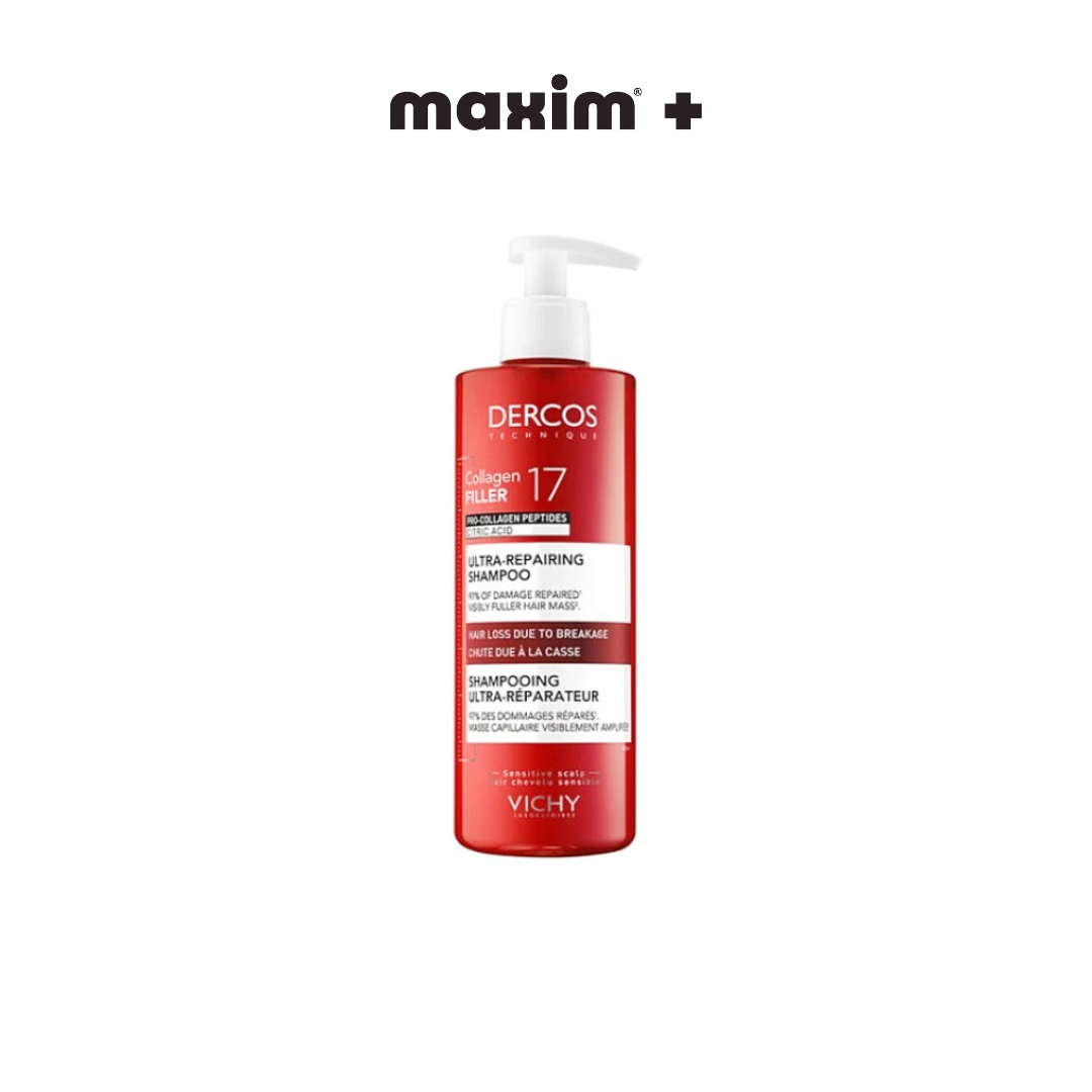 Vichy Dercos Collagen Repair 17 Shampoo-Σαμπουάν Επανόρθωσης Για Ταλαιπωρημένα Μαλλιά 400ML
