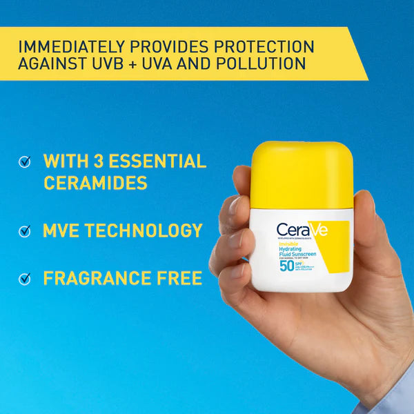 CERAVE Hydrating Invisible Fluid SPF50 Ενυδατικό Αντηλιακό Προσώπου 50ml