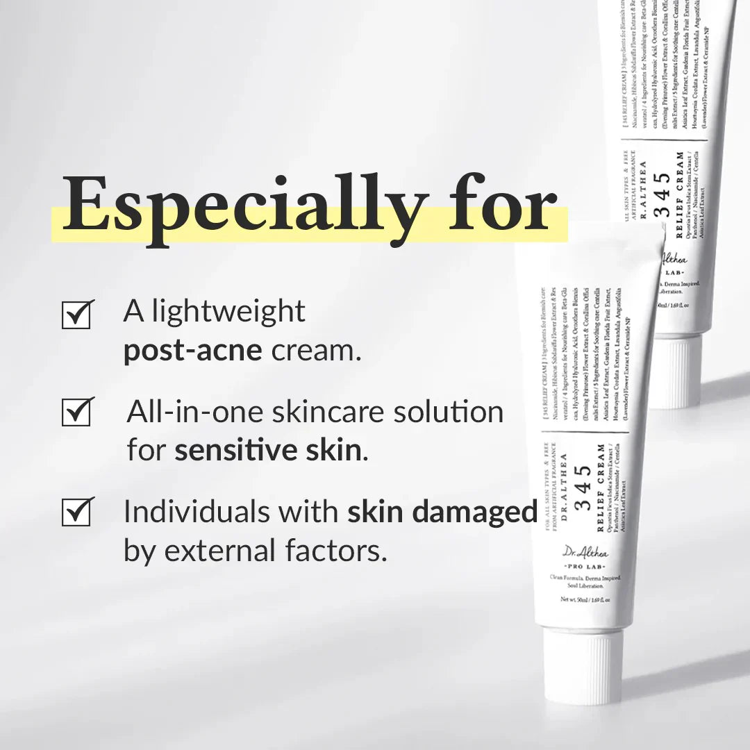 Dr. Althea 345 Relief Cream – Καταπραϋντική  Ενυδατική Κρέμα για Ευαίσθητο Δέρμα, 50ml