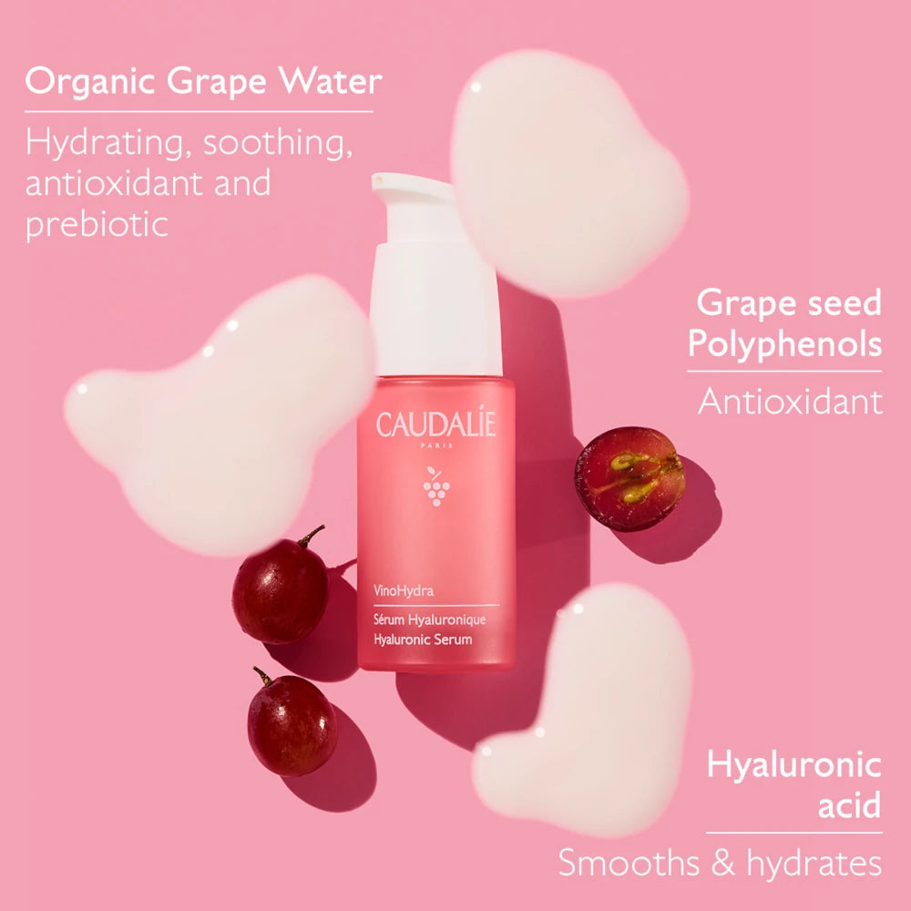 Caudalie VinoHydra Hyaluronic Serum Ενυδατικός Ορός Προσώπου με Υαλουρονικό Οξύ, 30ml