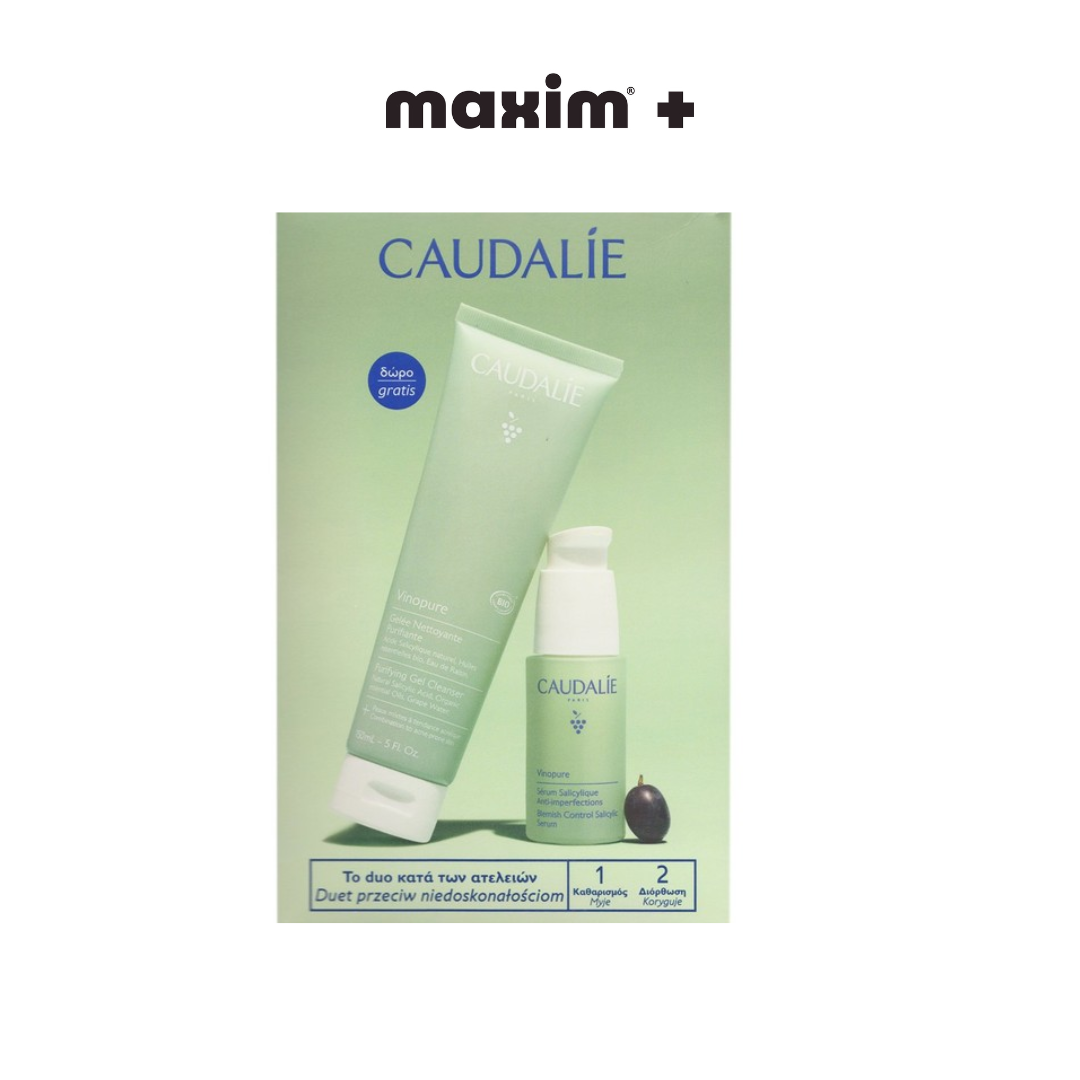 Caudalie Promo Vinopure Purifying Gel Cleanser, 150ml & Blemish Control Serum, 30ml