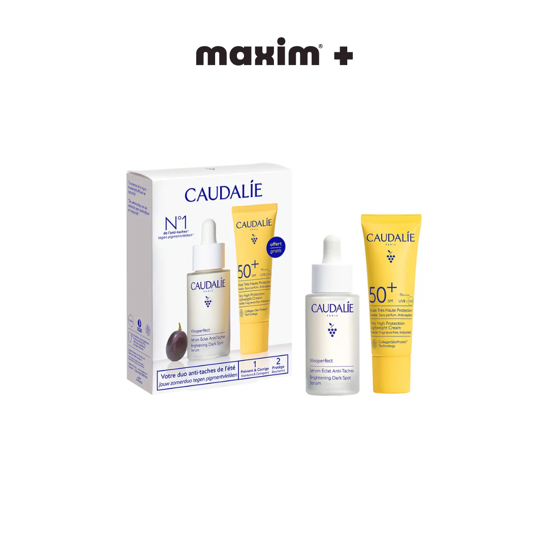 Caudalie Dark-Spot Correcting Summer Duo Promo Vinoperfect Brightening Dark Spot Serum Ορός Προσώπου Λάμψης για Πανάδες, 30ml & Vinosun Lightweight Cream Αντηλιακή Κρέμα Ελαφριάς Υφής SPF50+, 20ml, 1σετ