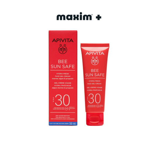 Apivita Bee Sun Safe Hydra Fresh Face Gel - Cream with Marine Algae & Propolis spf30 50ml