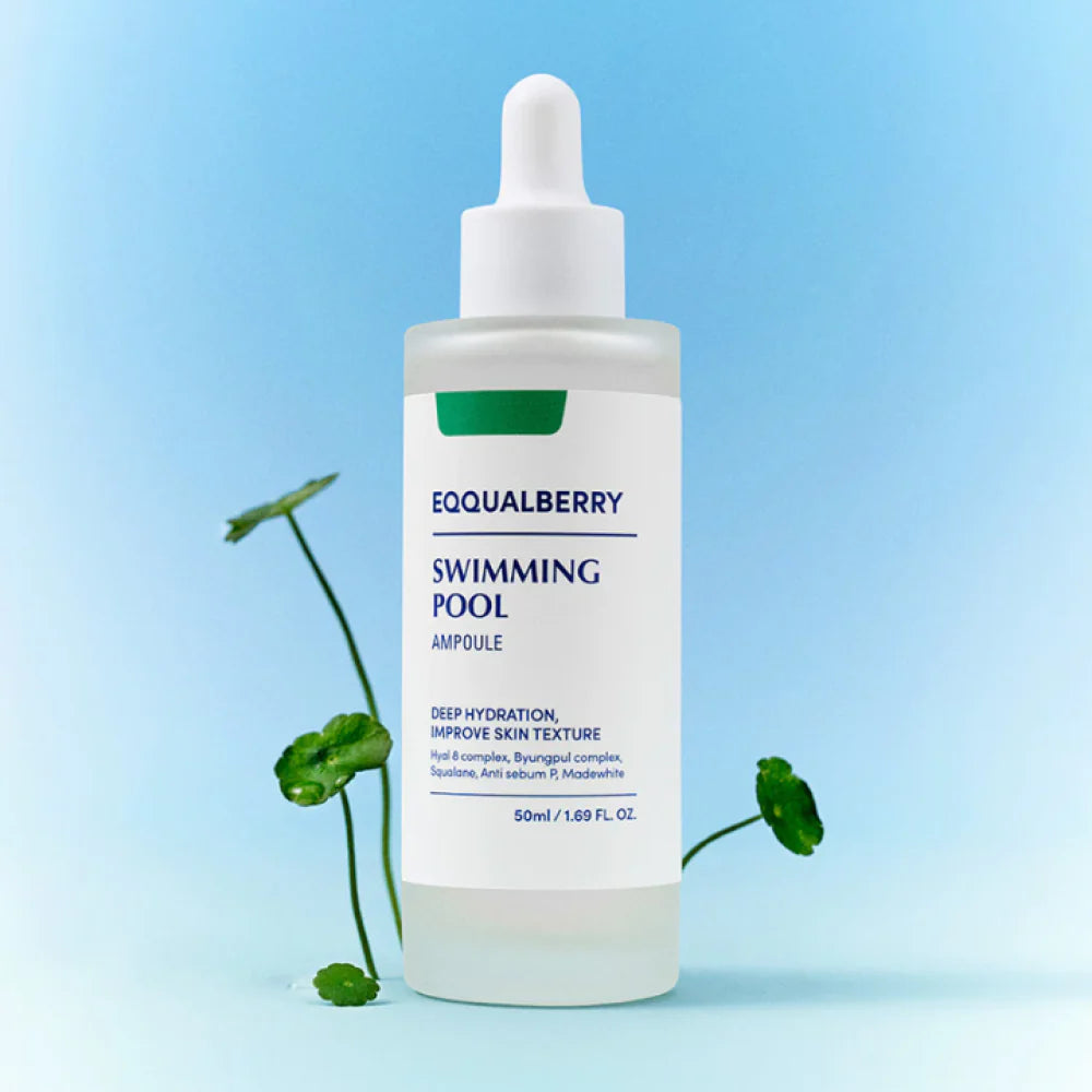 EQQUALBERRY  Swimming Pool Ampoule - Αμπούλα Εντατικής Ενυδάτωσης & Αναζωογόνησης