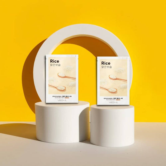 Missha Airy Fit Rice Sheet Mask – Μάσκα Προσώπου για Λάμψη & Λείανση (1τεμ)