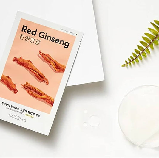 Missha Airy Fit Sheet Mask Red Ginseng – Μάσκα Προσώπου με Κόκκινο Τζίνσενγκ (19g)
