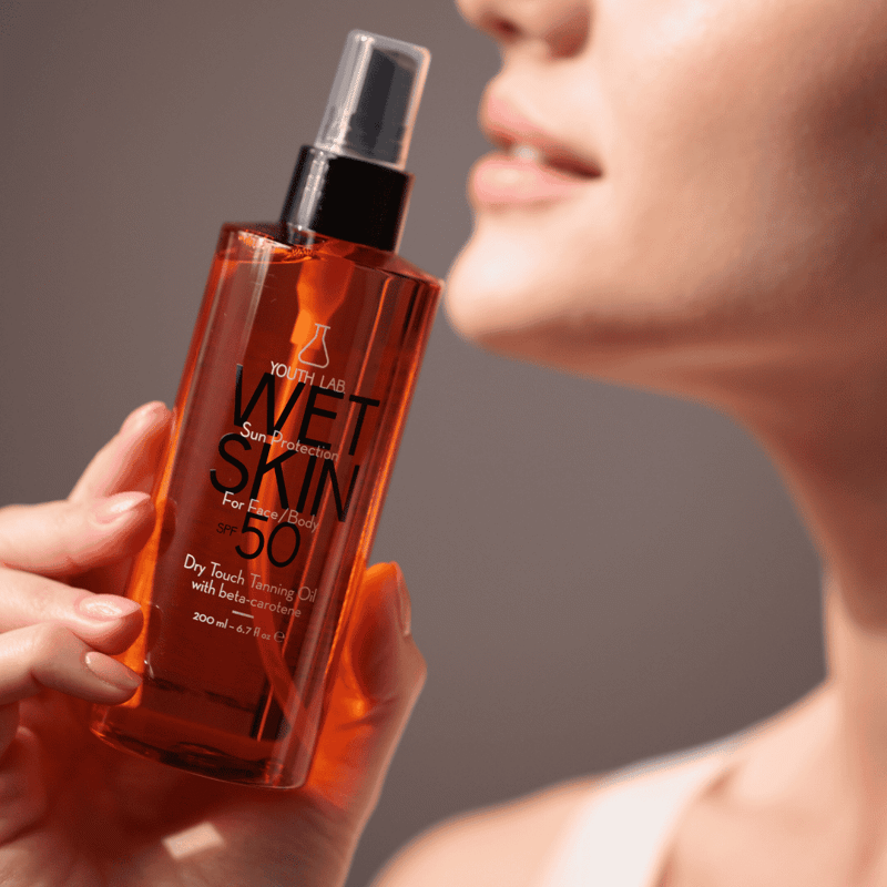 Youth Lab. Wet Skin Sun Protection Dry Touch Tanning Oil Αντηλιακό Ξηρό Λάδι για Πρόσωπο & Σώμα SPF50, 100ml