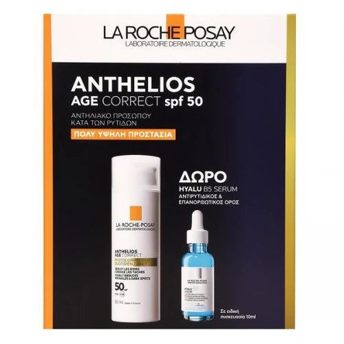 La Roche Posay Promo Anthelios Age Correct SPF50 50ml & Δώρο Hyalu B5 Serum 10ml