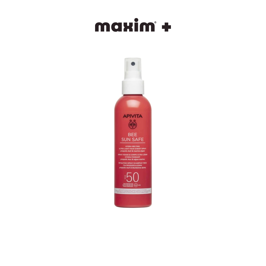 Apivita Bee Sun Safe Hydra Melting Ultra Light Face & Body Spray SPF50, 200ml
