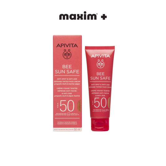 Apivita Bee Sun Safe Golden Κρέμα Προσώπου Κατά των Πανάδων & των Ρυτίδων με Χρώμα σε Χρυσαφένια Απόχρωση SPF50, 50ml