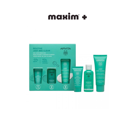 Apivita Promo Routine Just Bee Clear με Just Bee Clear Κρέμα κατά των Ατελειών, 40ml & Δώρο Just Bee Clear Λοσιόν Σύσφιξης Πόρων, 50ml & Gel Καθαρισμού Προσώπου, 15ml, 1σετ