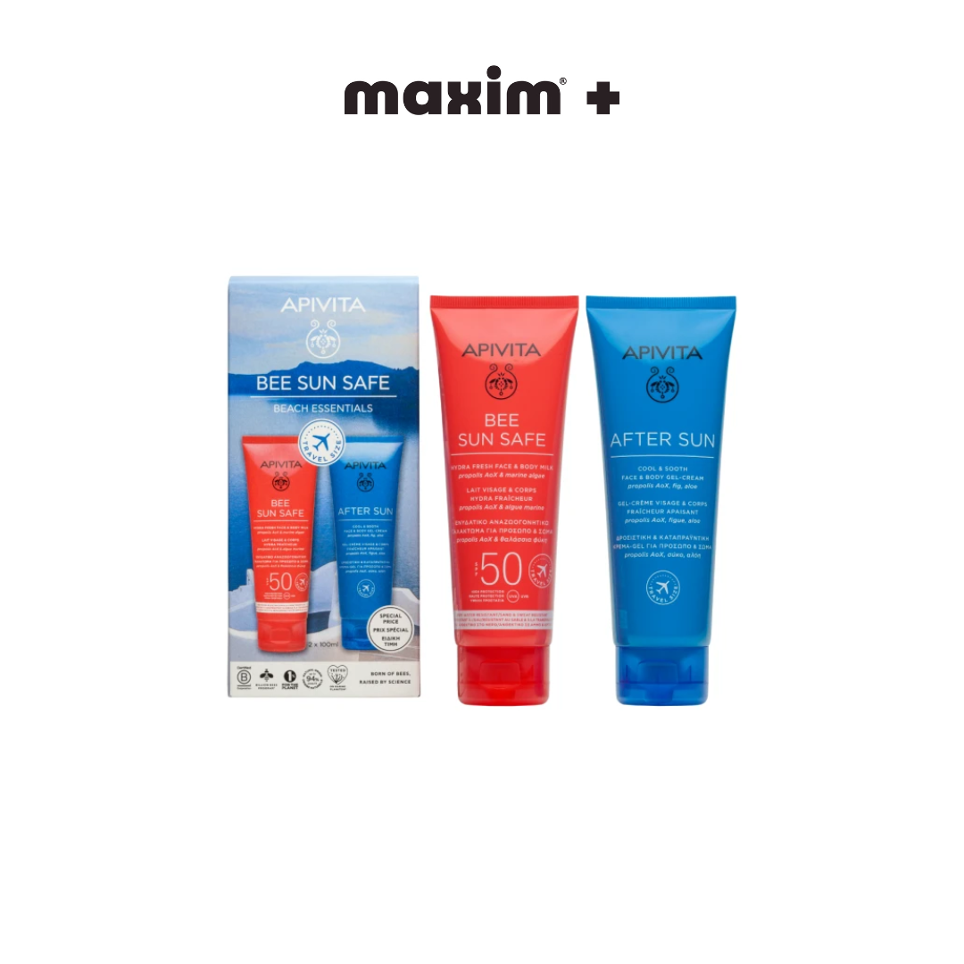 Apivita Promo Bee Sun Safe Hydra Fresh Face & Body Milk Spf 50, 100ml & After Sun, 100ml
