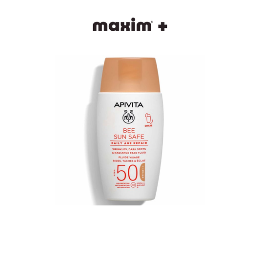 Apivita Bee Sun Safe Daily Age Repair Dry Touch Tinted Λεπτόρευστη Κρέμα Προσώπου κατά των Πανάδων & Ρυτίδων SPF50 με Χρώμα, 50ml