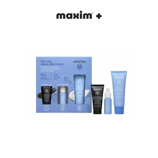 Apivita Aqua Beelicious Promo Pack με Comfort Hydrating Cream Κρέμα Ενυδάτωσης Πλούσιας Υφής, 40ml & Δώρο Black Detox Cleansing Jelly Μαύρο Gel Καθαρισμού για Πρόσωπο & Μάτια, 15ml & Aqua Beelicious Booster Αναζωογόνησης & Ενυδάτωσης, 10ml, 1σετ