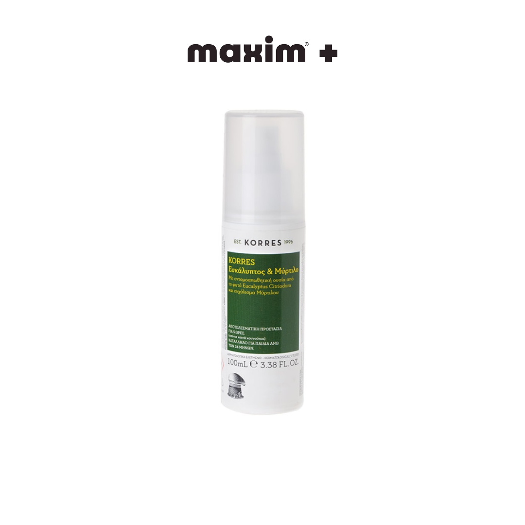 Korres Insect Repellent Εντομοαπωθητικό Σπρέι Ευκάλυπτος Μύρτιλο, 100ml