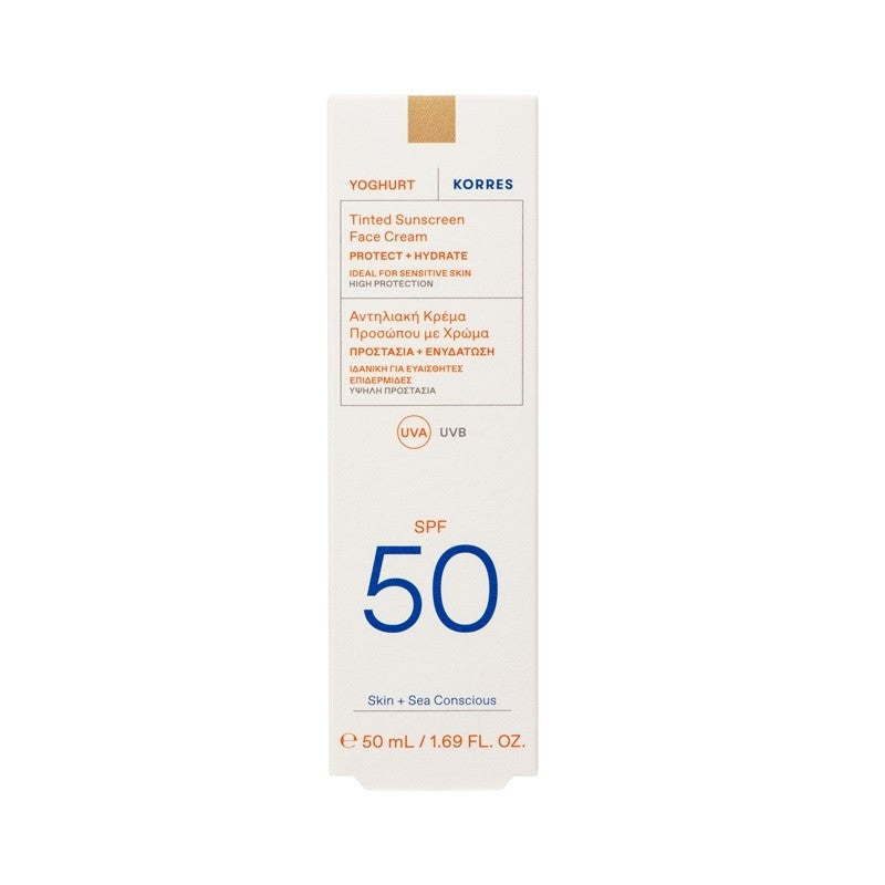 Korres Yoghurt Αντηλιακή Κρέμα Προσώπου με Χρώμα SPF 50, 50ml