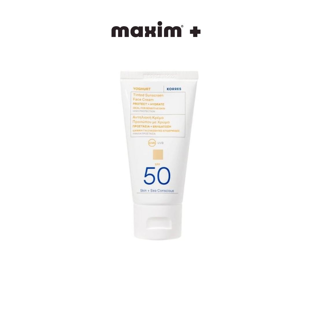 Korres Yoghurt Αντηλιακή Κρέμα Προσώπου με Χρώμα SPF 50, 50ml
