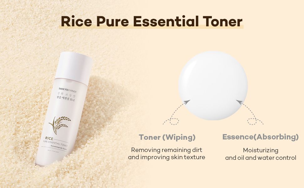 Thank You Farmer – Rice Pure Essential Toner Τονωτική Λοσιόν με Εκχύλισμα Ρυζιού | 200ml